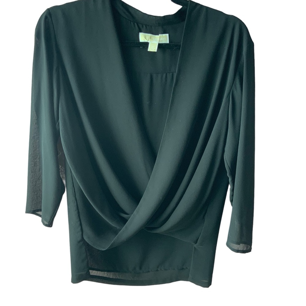 Michael Kors black top blouse in XS